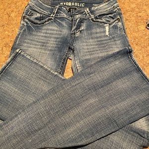 Woman hydraulic jeans